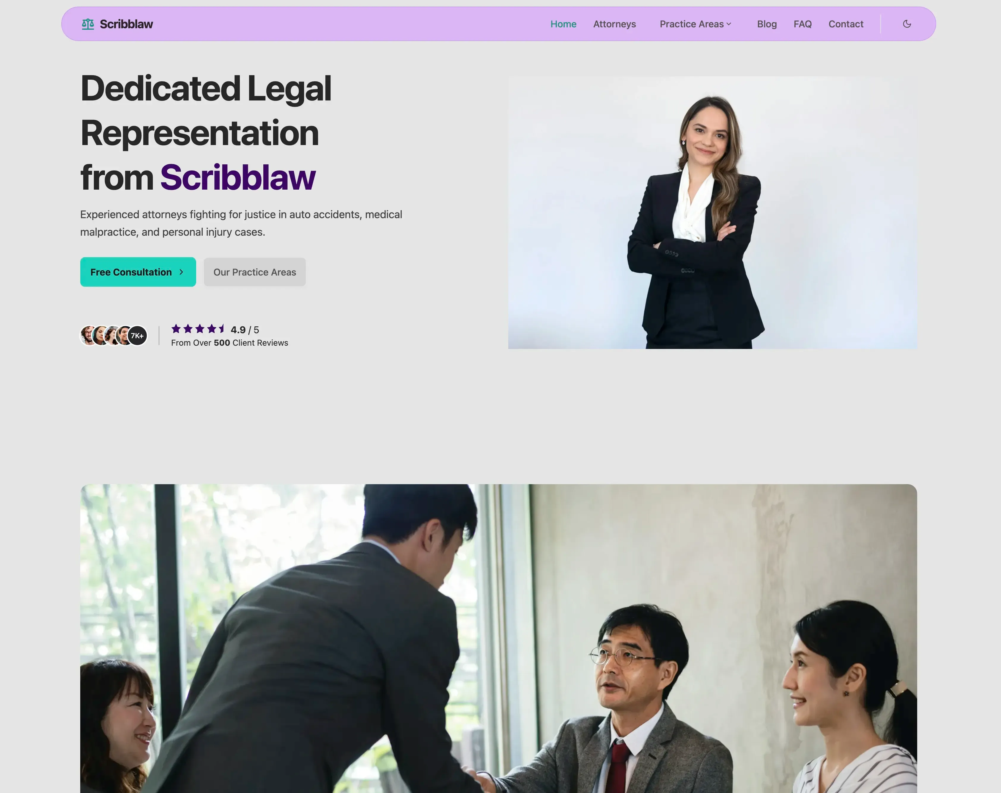 Demo law firm website showcase